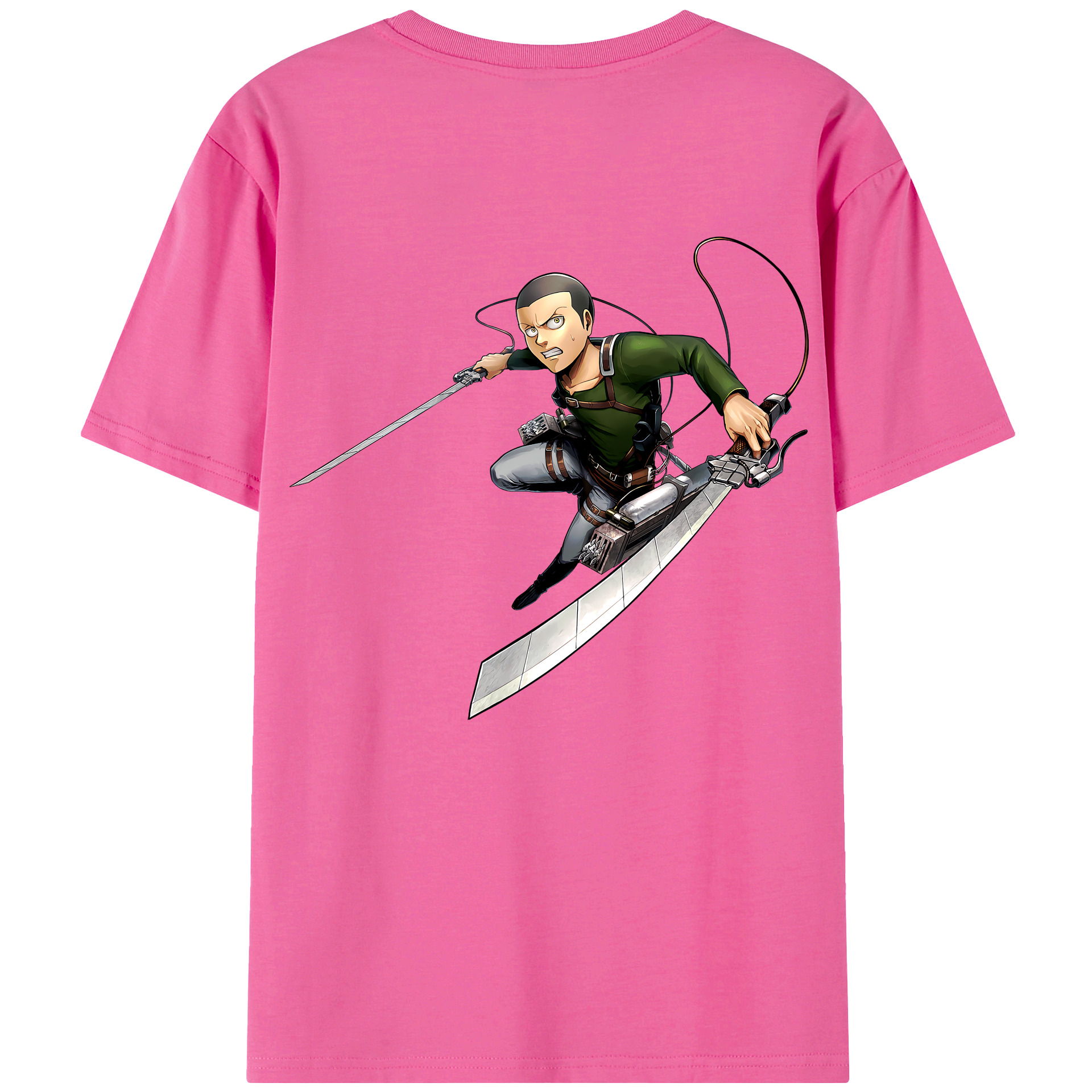 （画像用） 進撃の巨人 コニー·スプリンガー Attack on Titan Connie Springer レディース半袖Tシャツ(バックプリント)